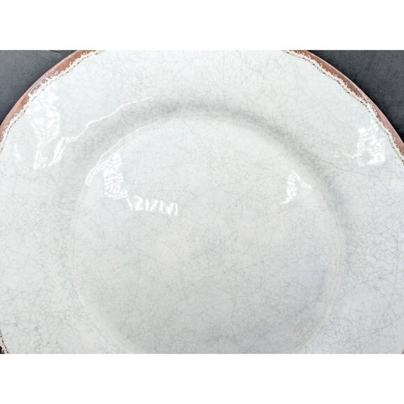 Le Cadeaux Antiqua Serving Platter melamine White crazing  15" discontinued - Picture 7 of 12